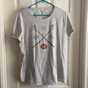 Maurices XXL S/S Grey TShirt- Happy fall y’all